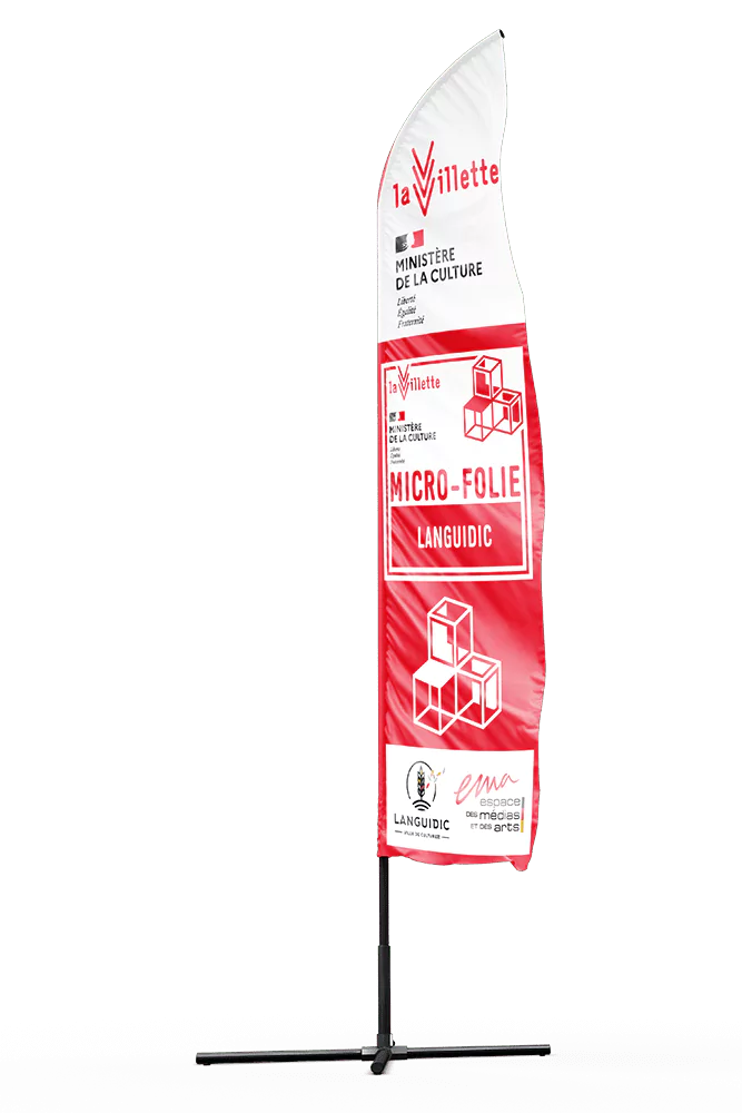 Drapeau aile - Médiathèque de Languidic - Micro Folie