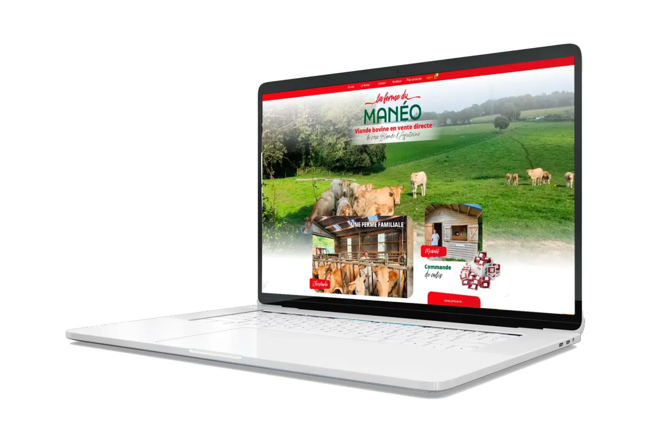 Refonte du site e-commerce de la ferme du Manéo à Languidic